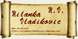 Milanka Vladiković vizit kartica